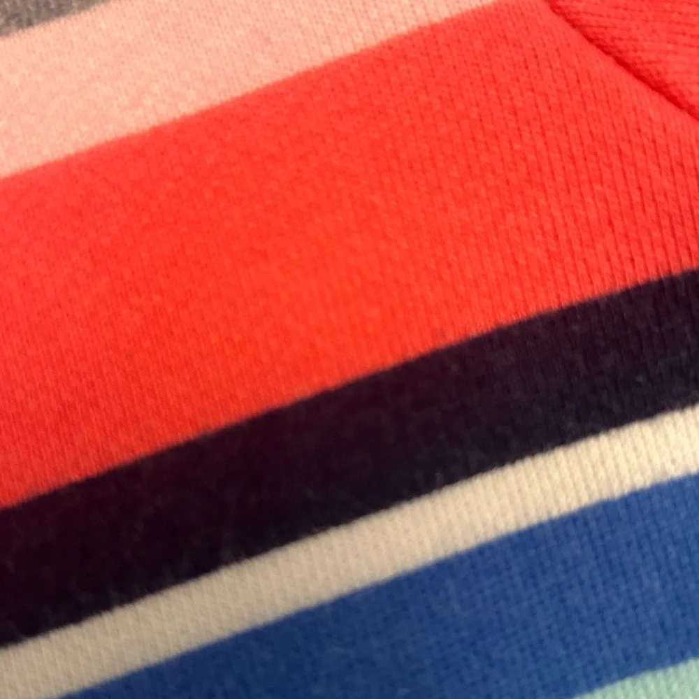 Gymboree striped sweatshirt A line dress. Vibrant pinks and blues. Size 5 Nice!